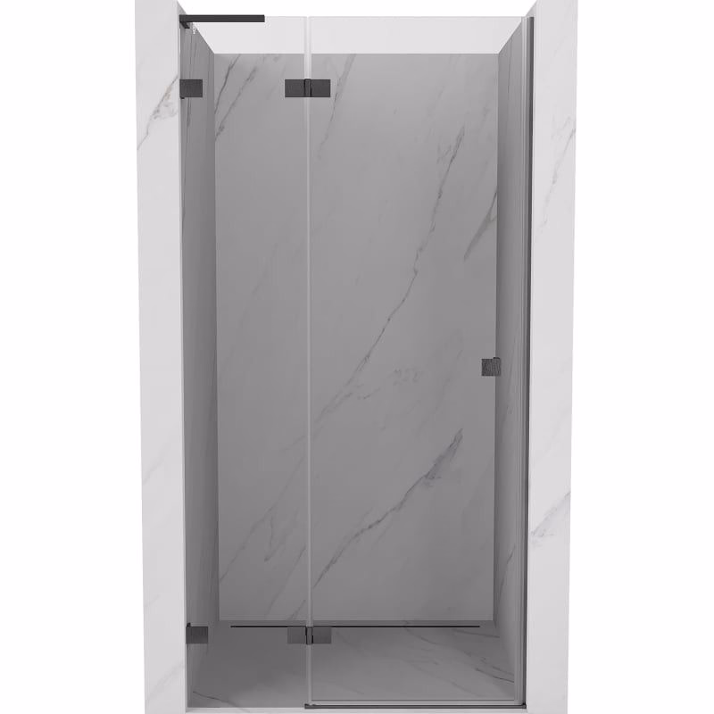 MEXEN/S - Lunar L sprchové dvere krídlové ľavé 110, transparent, grafit kartáčovaná 834L-110-000-66-00-L