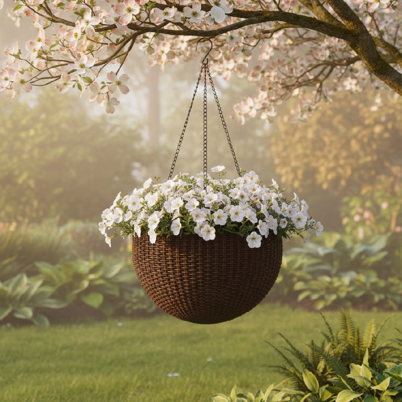 KETER Kvetináč Hanging GLOBE | hnedá