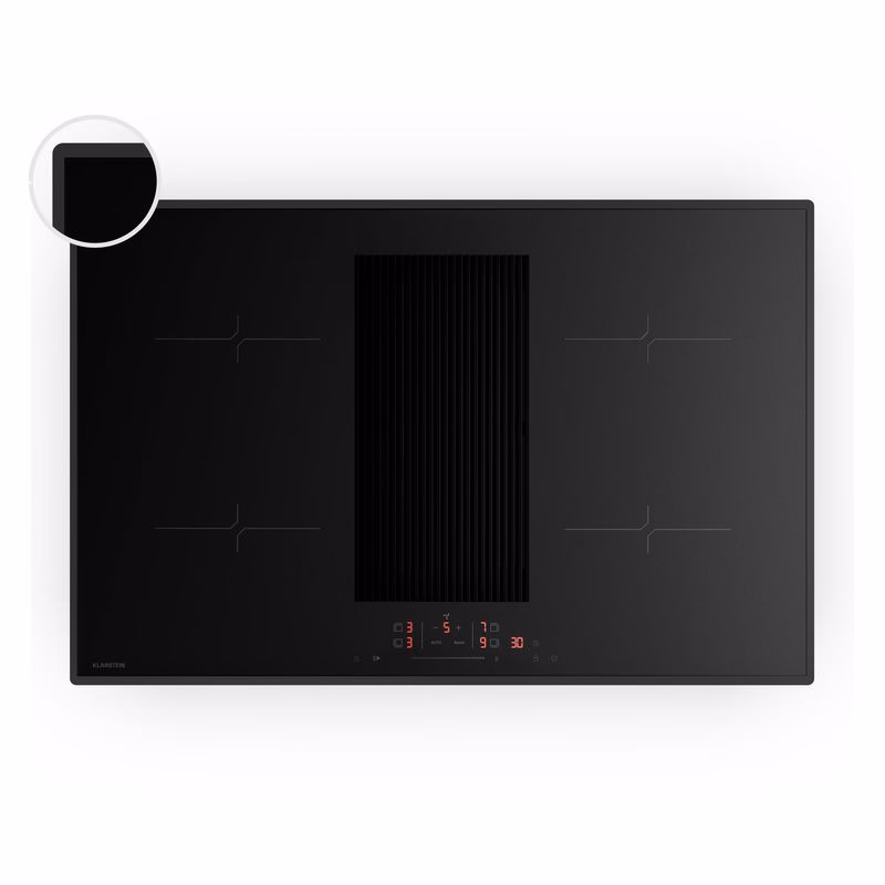 Klarstein Velaire indukčná varná doska s integrovaným digestorom Elegantná, minimalistická, výkonná 8400 W 80 cm