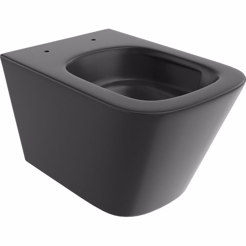 MEXEN - Teo Závesná WC misa Rimless Tornado, čierna mat 3385XX85T