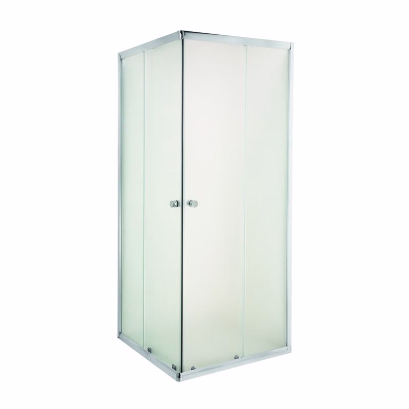 INVENA - Sprchovací kút štvorec PARLA, profil: chróm, sklo frosted 90x90 AK-48-191-O