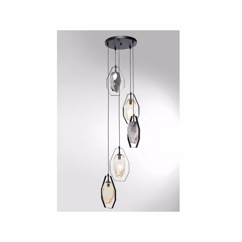 Diamond Spiral visiaca lampa čierna