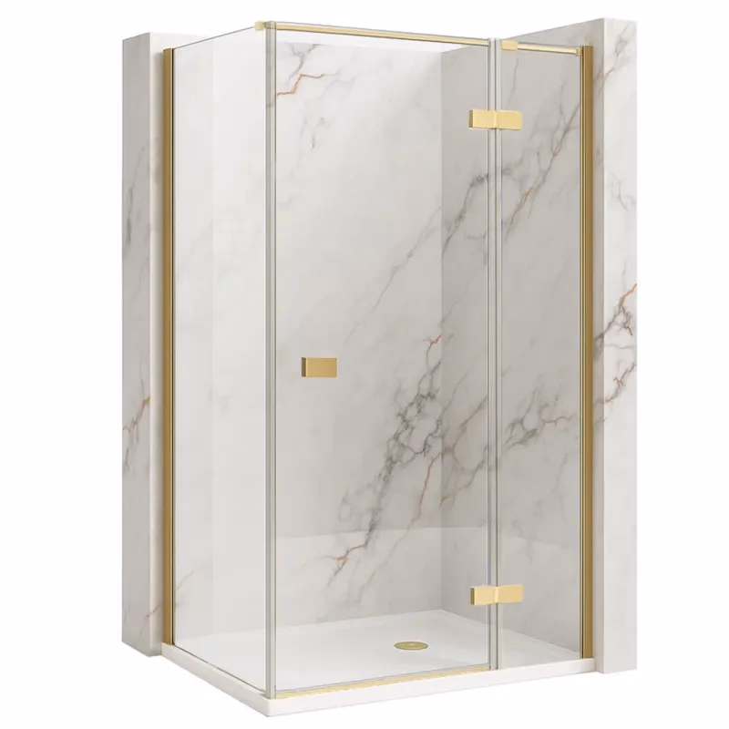REA/S - Sprchovací kút Atlas 120x90 Brush Gold vpravo KPL-K4477