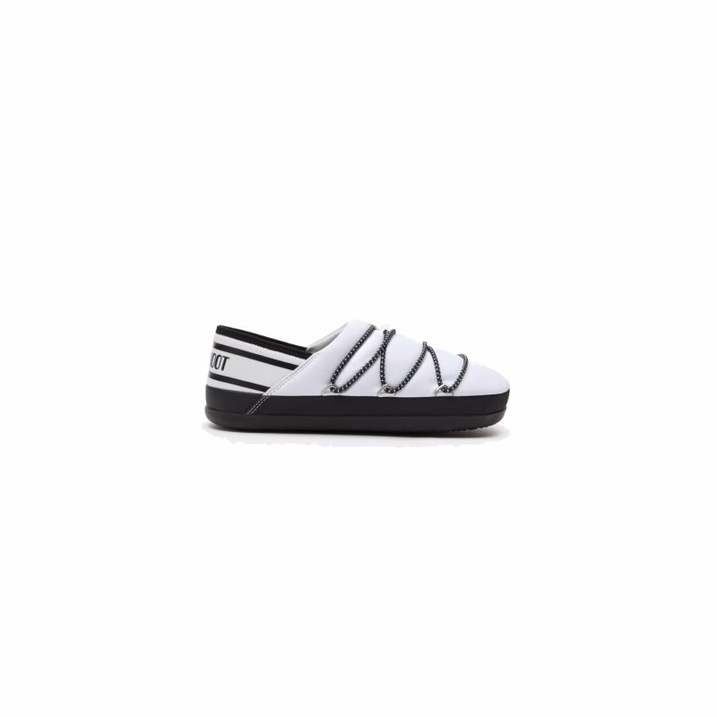 Nízke zimné topánky MOON BOOT MB ICON SLIPPER-A001 WHITE