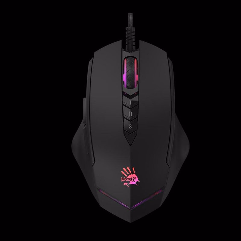 A4tech Bloody Myš V8M Max, podsvietená herná myš, 12000 DPI, USB, Čierna