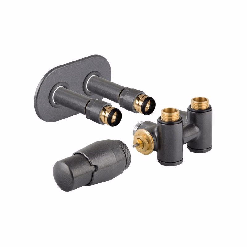 HOPA - THERMCOMB-SET, stredový ventil (Z4K) s pripojením pre elektrickú tyč - Farba - Anthracite, Variant - Ľavá RDTHERMCOMSETLA