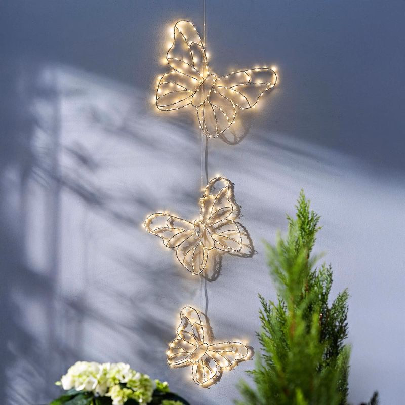 LED závesná dekorácia Butterfly trio