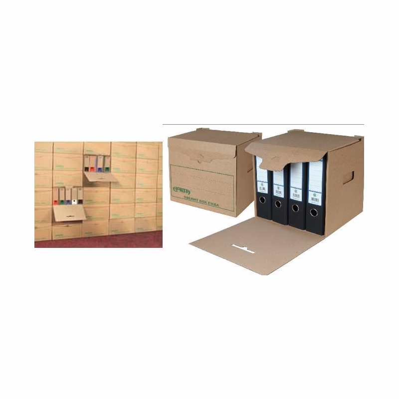 Zberný box 325x295x325mm EMBA TYP I/4 H/H na 4 zoraďovače zelená tlač