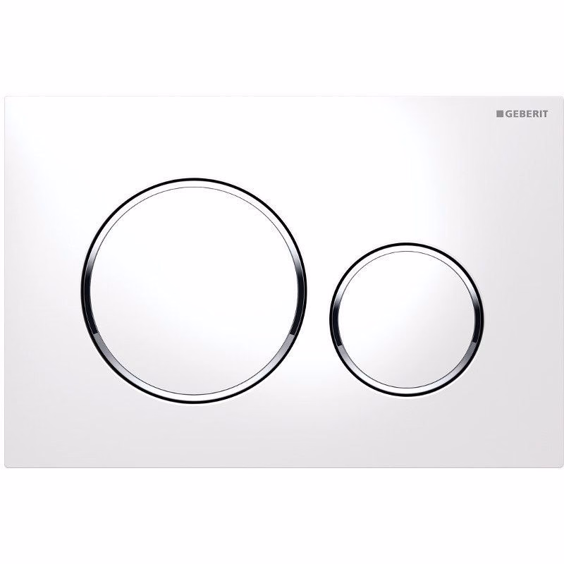 GEBERIT SIGMA20 ovládacie tlačítko, dual flush, biela lesk /chróm 115.882.KJ.1
