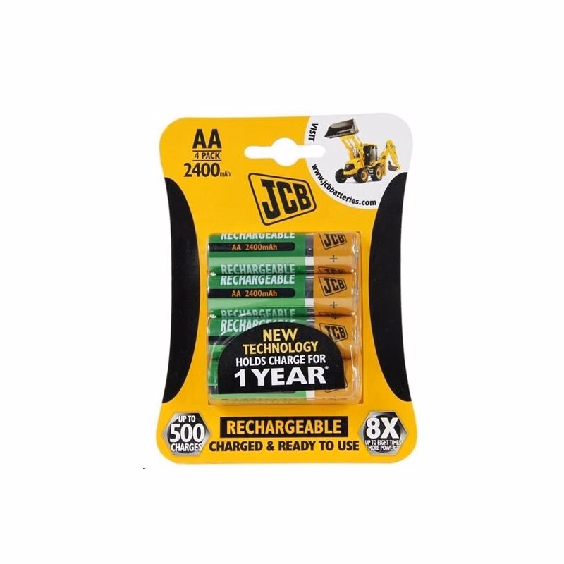 JCB RTU NiMH AA/R06, min.2400mAh, prednabitá, blister 4 ks