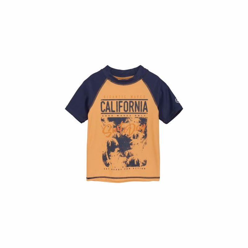 Chlapčenské tričko na kúpanie COLOR KIDS T-shirt W. Print, tangerine