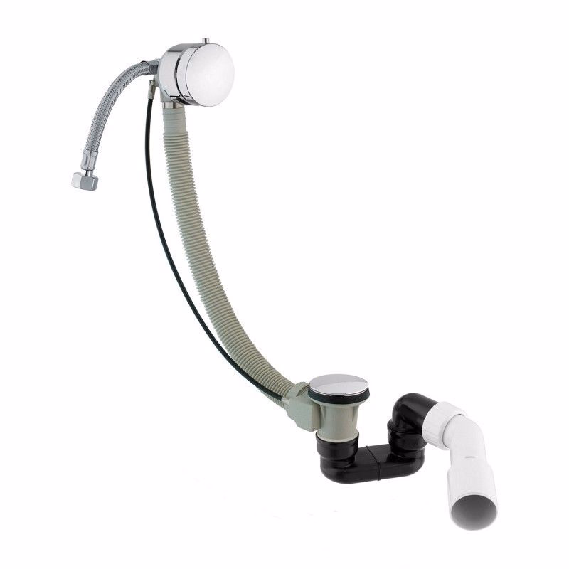 OLSEN SPA - Vaňový sifón s napúšťaním cez prepad, chróm BAHATK122SCR