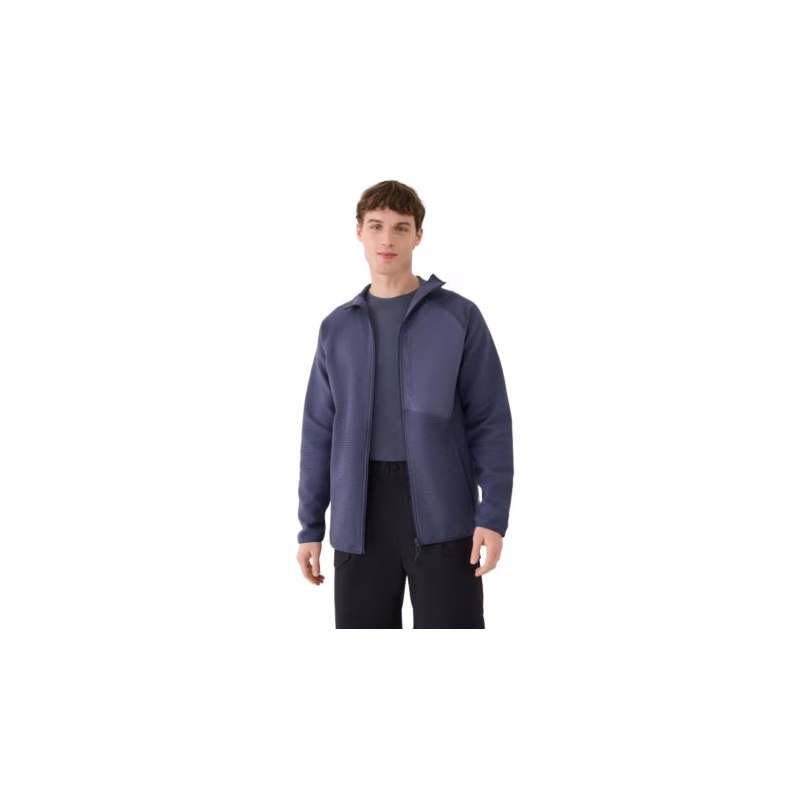 Pánska mikina so zipsom 4F SWEATSHIRT-WSS25TSWSM1751-22S-ANTHRACITE