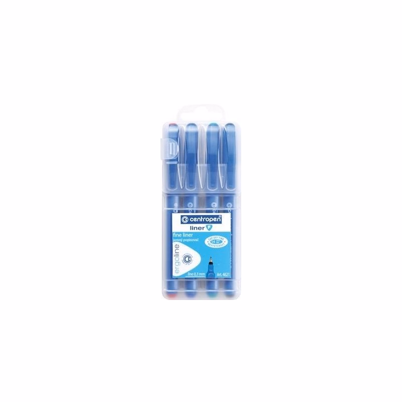 Popisovač Centropen 4621/4 F Liner 4 farby 0,3mm