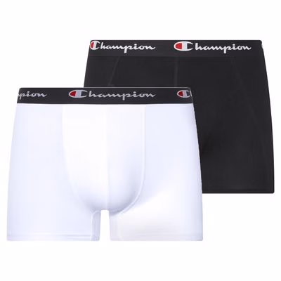 Champion Pánske boxerky, 2 kusy  (biela/čierna, M)