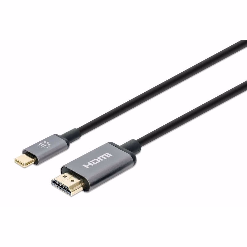 Manhattan kábel USB-C na HDMI, USB-C Male na HDMI Male, 2m, čierna