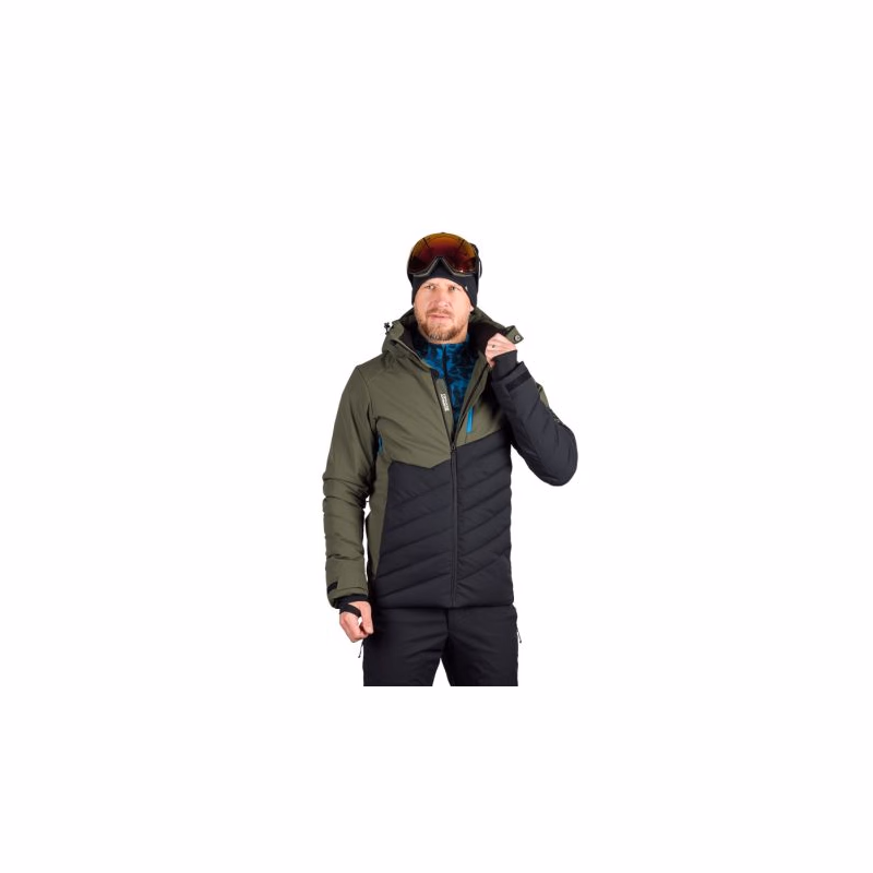 Pánska lyžiarska bunda NORTHFINDER ZYGMUNT-550blackdarkgreen