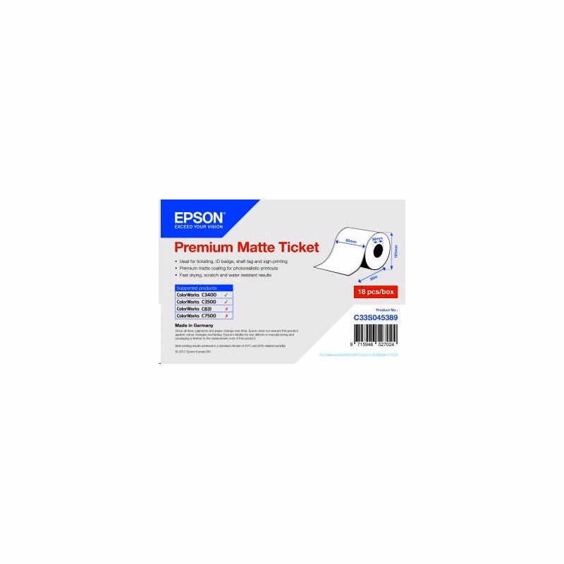 Epson Receipt- / voucher roll (endless), normal papier, 80mm