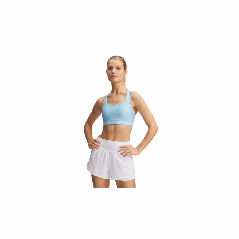 Dámska tréningová športová podprsenka UNDER ARMOUR Crossback Mid Bra-BLU