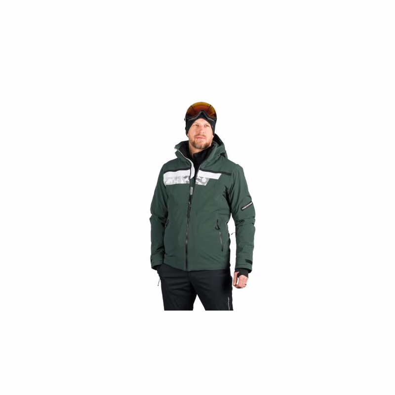 Pánska lyžiarska bunda NORTHFINDER VOLOS-550blackdarkgreen