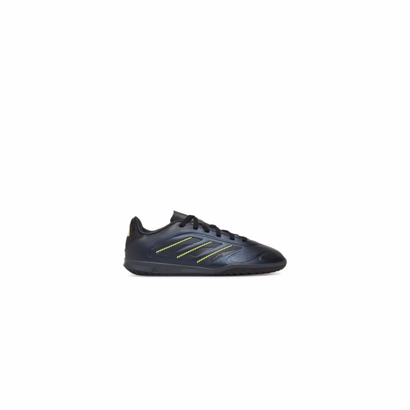 Chlapčenské futbalové kopačky halové ADIDAS Copa Pure III Club K IN core black dgh solid grey lucid lemon