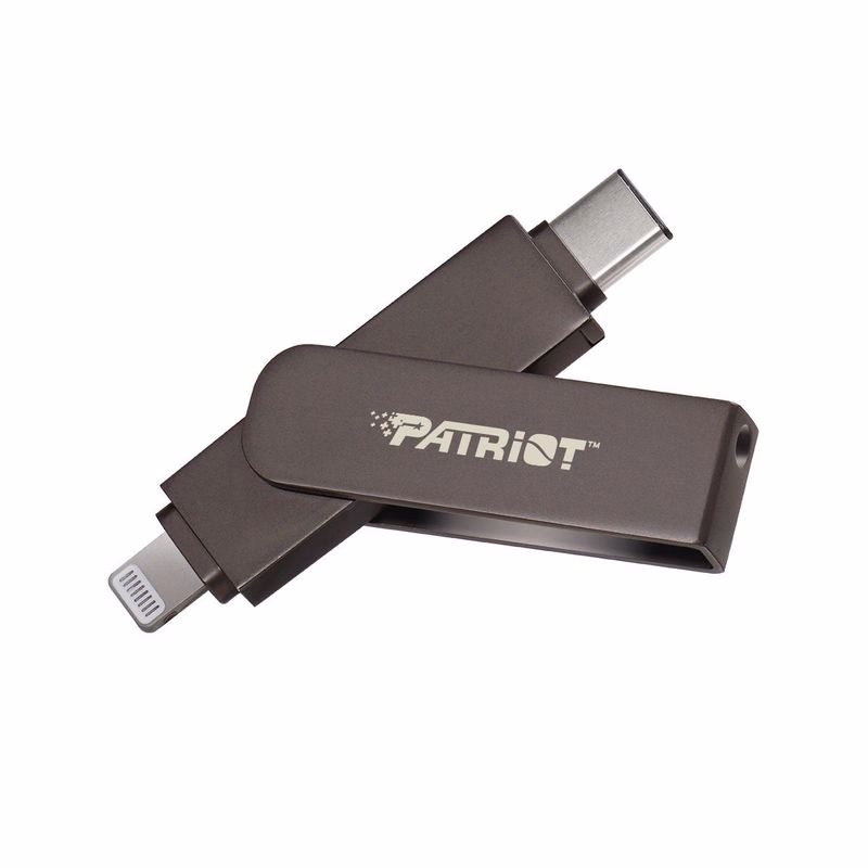 Patriot iLuxe Stick C MFi/128GB/USB 3.2/Lightning + USB-C/Čierna