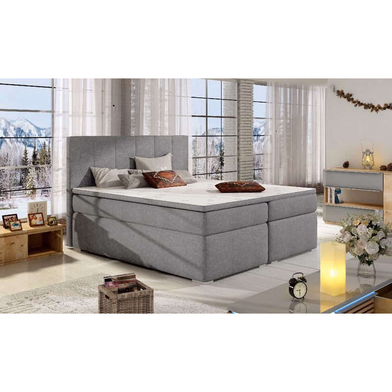 ArtElta Manželská posteľ BOLERO Boxspring | 160 x 200 cm Bolero rozmer: 160x200 cm, Bolero farba: Sawana 21