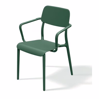 Záhradná stolička Rimos 57 cm s podrúčkami zelená