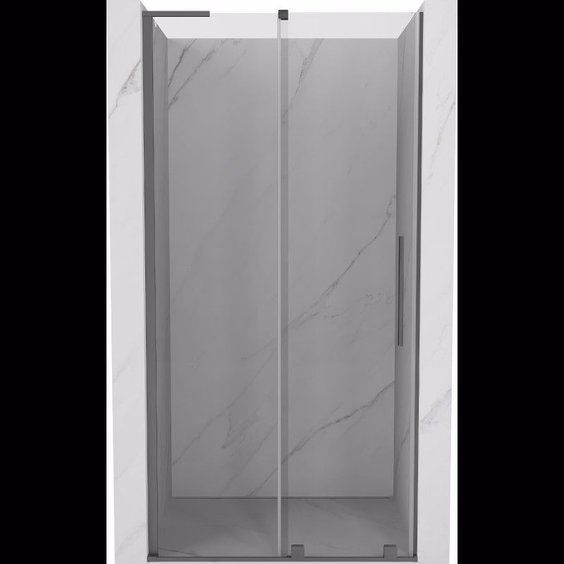 MEXEN/S - Velar L posuvné sprchové dvere 110, transparent, grafit metal 871-110-003-01-95
