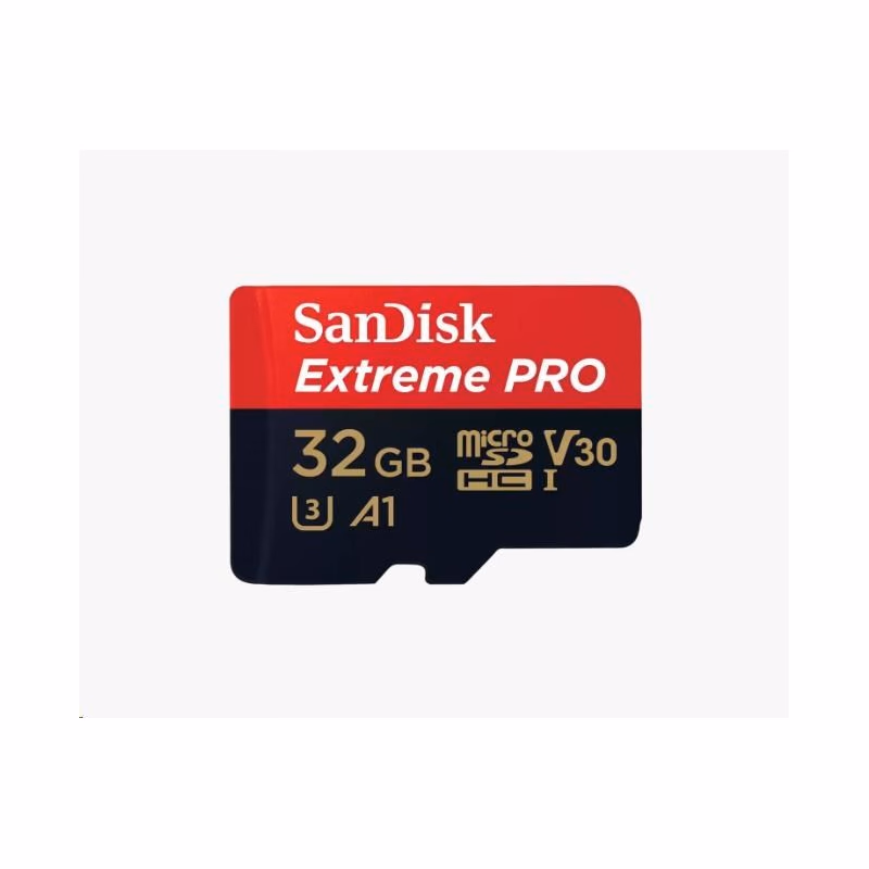 SanDisk MIcroSDHC karta 32GB Extreme PRO (100MB/s, Class 10 UHS-I V30) + adaptér