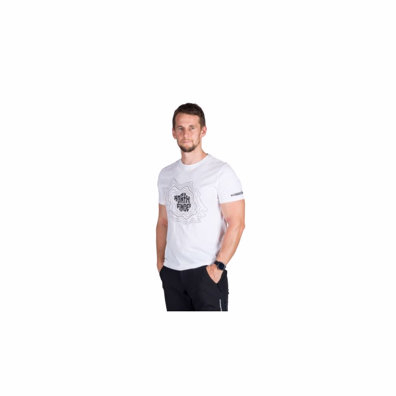 Pánske turistické tričko s krátkym rukávom NORTHFINDER FRANZ-377white