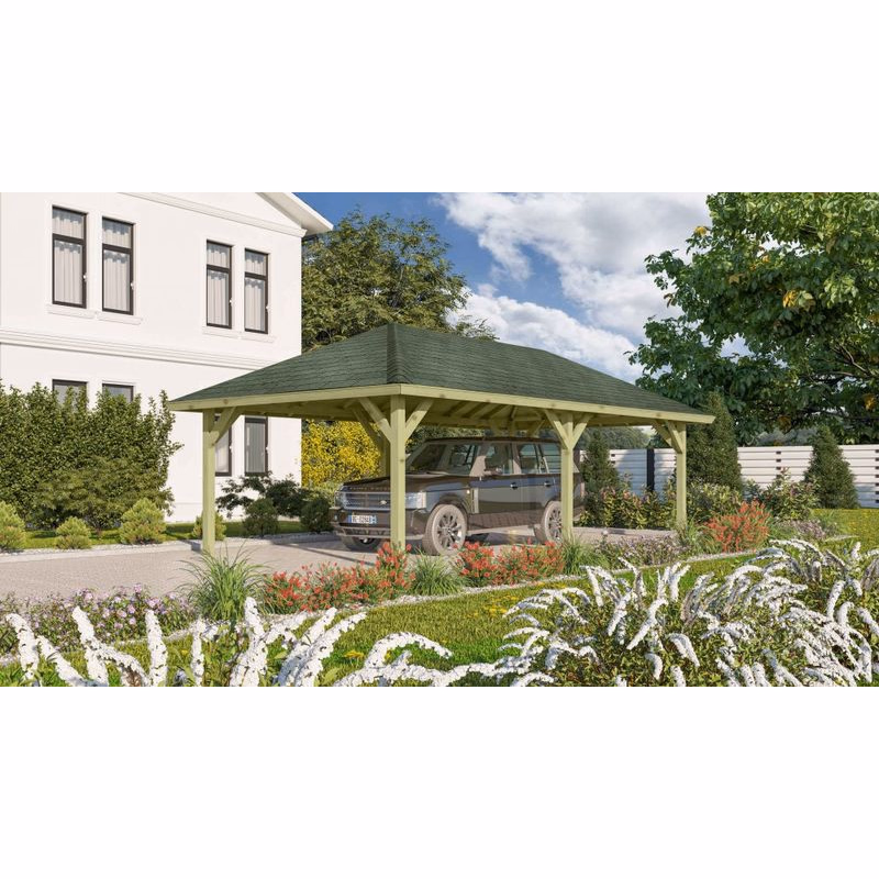 Drevený prístrešok / carport 431 x 778 cm Dekorhome