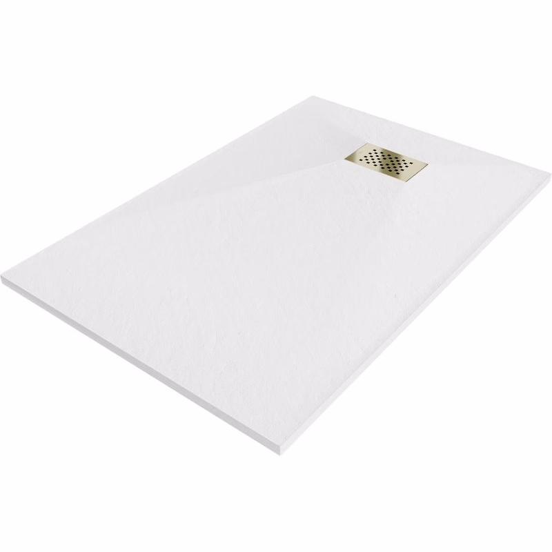 MEXEN/S - Hugo sprchová vanička SMC 120x80, biela, krytka zlatá 42108012-G
