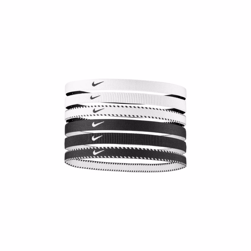Čelenka NIKE FLEX CLASSIC HEADBANDS 6PK WHITE BLACK WHITE