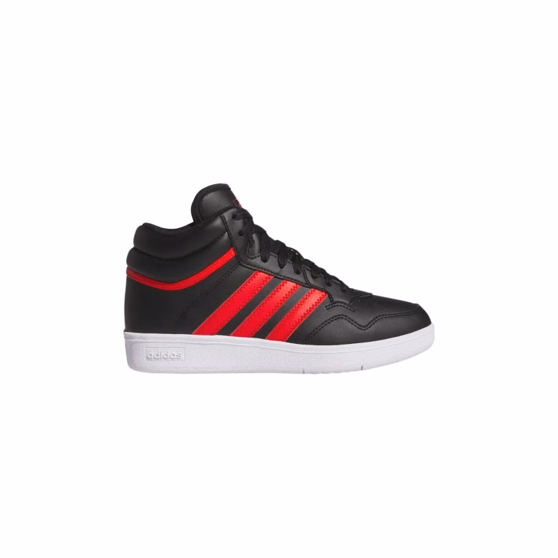 Chlapčenská rekreačná obuv ADIDAS Hoops 4.0 Mid Jr core black better scarlet cloud white