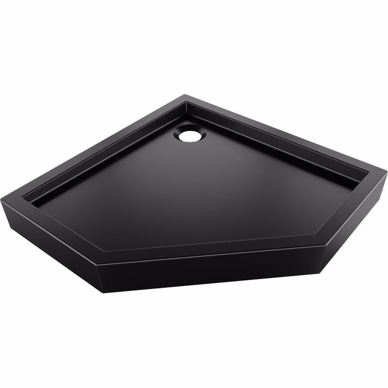 MEXEN - Flow+ päťboká sprchová vanička 90 x 90, čierna mat 46P709090H