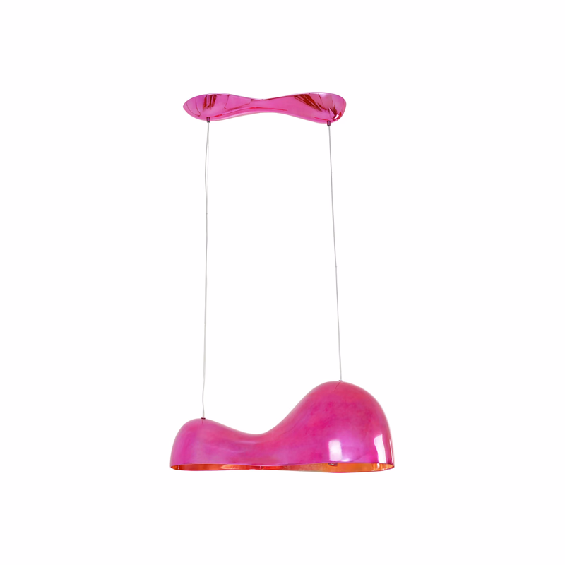 Závesná lampa Cloud Beam Double ružová 100 cm