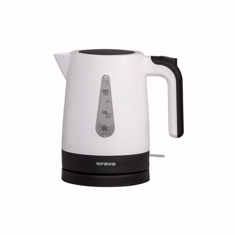 Orava VK-2015 rýchlovarná kanvica, 1200 W, 1.2 l, automatické vypnutie, biela / čierna
