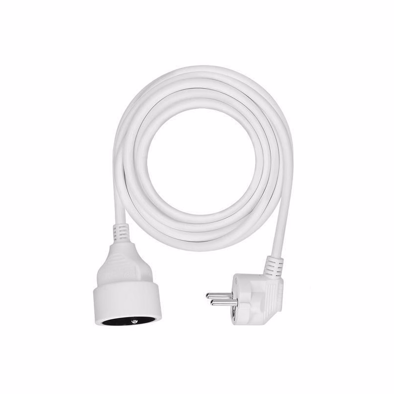 Solight predlžovací prívod 5m, 1 zásuvka, 16A/3680W, PVC, biely