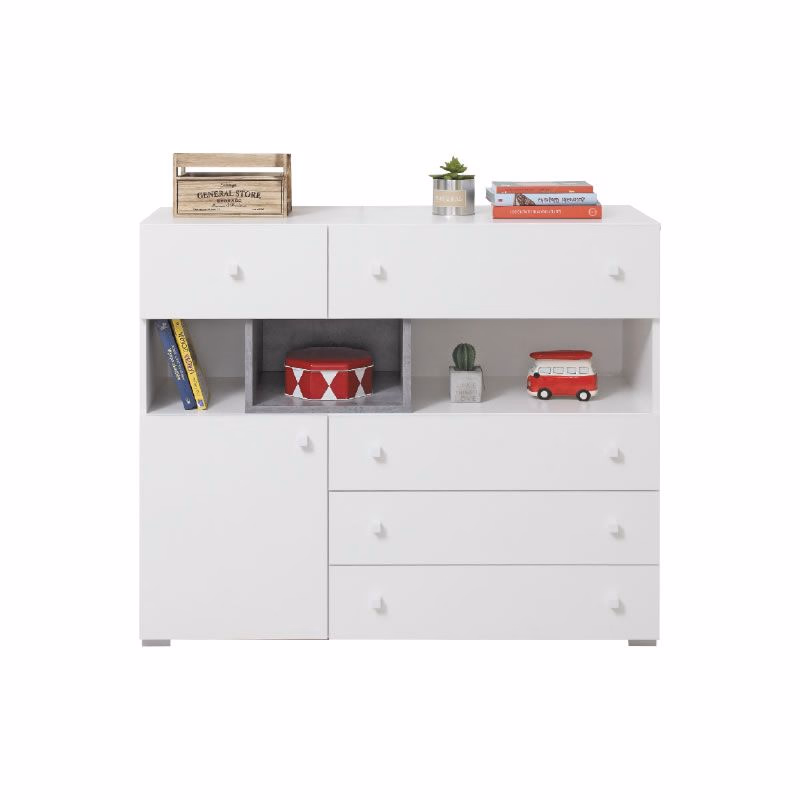 Meblar Komoda SIGMA SI12 Farba: biela/beton