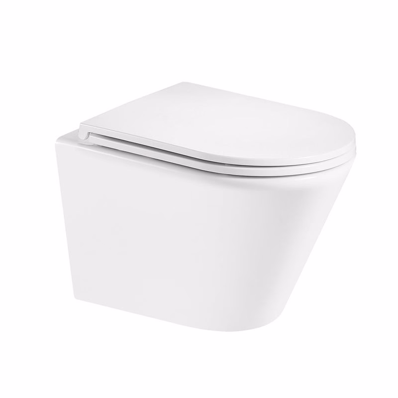 Mereo WC závesné kapotované, Smart Flush RIMLESS, 365x375x540, keramické, vr. sedátka CSS125 VSD85T1
