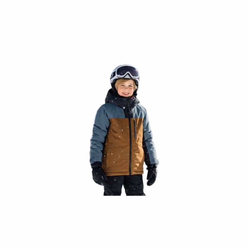 Chlapčenská lyžiarska bunda COLOR KIDS Jr. Ski Jacket - Colorbl.-2024-Nuthatch