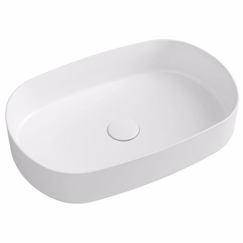 ISVEA - INFINITY OVAL keramické umývadlo na dosku, 55x36cm, biela 10NF65055
