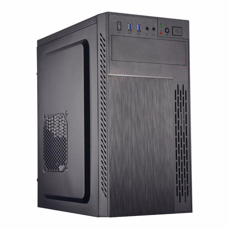 EUROCASE skriňa ML M6-505B, Mini Tower, 1x USB-C, 2x USB 3.0, 2x audio, bez zdroja