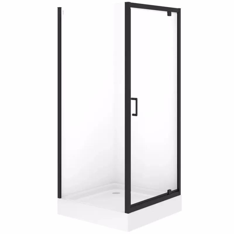 Sprchový kút štvorcový Brasco Pivot 90x90x190 black S168-012