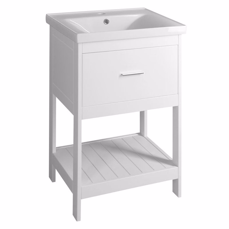 AQUALINE - ETIDE umývadlová skrinka 51,5x85x44 cm, matná biela ET515