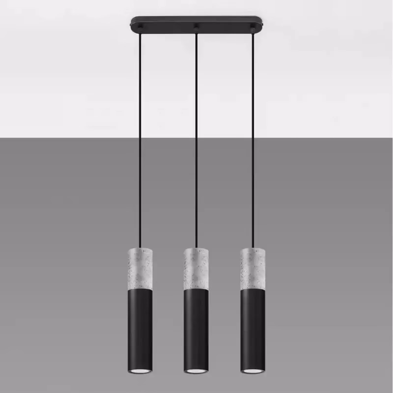 Závesná lampa Pennala 3 čierna