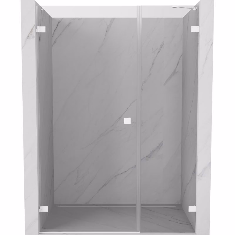 MEXEN/S - Lunar-B sprchové dvere krídlové ľavé 140, transparent, biela 832S-140-050-20-00-L