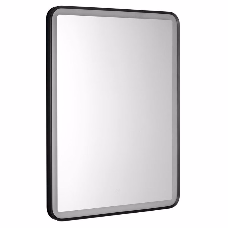 AQUALINE - SWIDA zrkadlo s LED osvetlením 60x80cm, dotykový senzor, stmievateľné, čierna mat SW060
