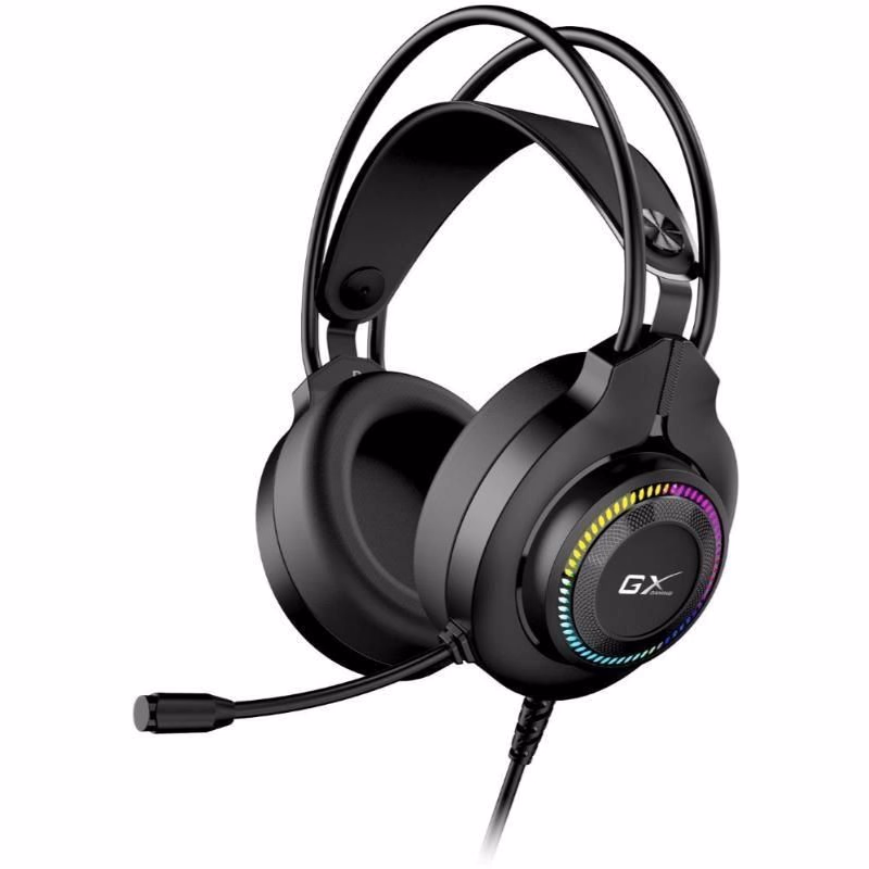 GENIUS slúchadlá s mikrofónom GX GAMING HS-GX580U, USB, RGB, čierna
